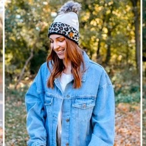 Camo/Leopard Pom Beanie